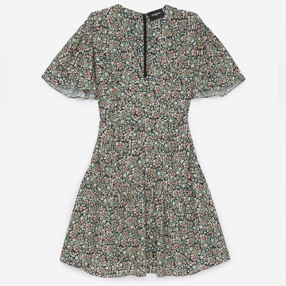 The Kooples Short Printed Dress with Buttons SIZE 1 - Picture 1 of 5